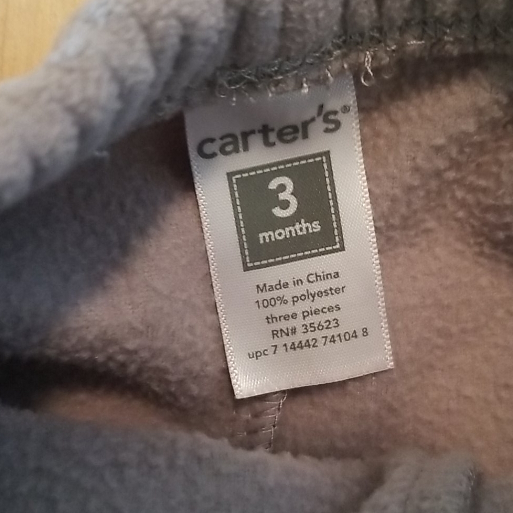 3 pairs of fleece sweats -0/3 months - Picture 7 of 7